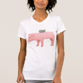 Roze Piggy Bank Vrouwen T-shirt (Voorkant)