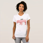Roze Piggy Bank Vrouwen T-shirt (Voorkant volledig)