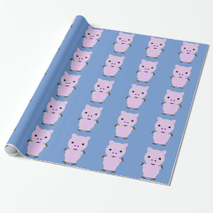 Roze Piggy Cadeaupapier