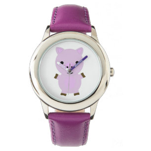 Roze Piggy Horloge