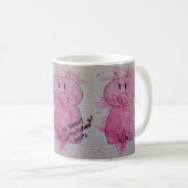 Roze Piggy Koffiemok (Voorkant rechts)