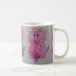 Roze Piggy Koffiemok