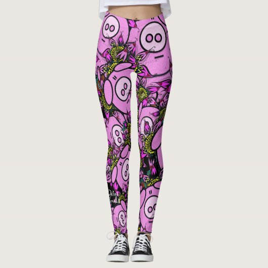 Roze Piggy Leggings (Voorkant)