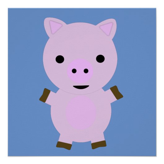 Roze Piggy Perfect Poster (Voorkant)
