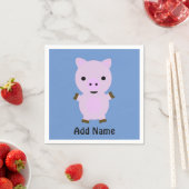Roze Piggy Servet (Insitu)