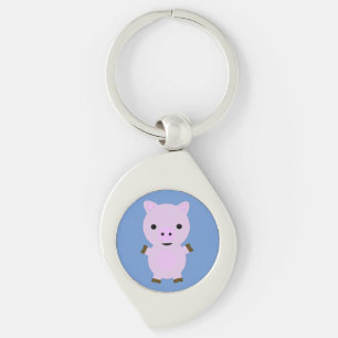 Roze Piggy Sleutelhanger
