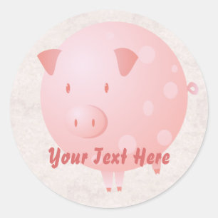 Roze Piggy Stickers