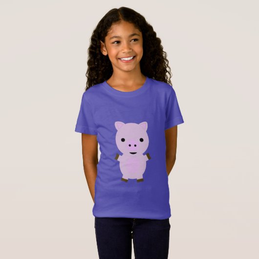 Roze Piggy T-shirt (Voorkant volledig)