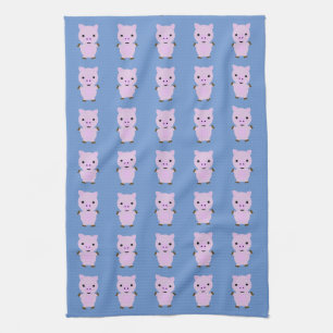 Roze Piggy Theedoek