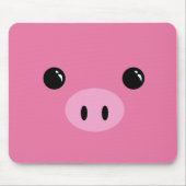 Roze piglet Cute Animal Face Design Muismat (Voorkant)