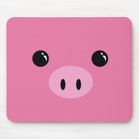 Roze piglet Cute Animal Face Design Muismat (Voorkant)