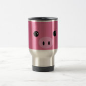 Roze piglet Cute Animal Face Design Reisbeker (Center)