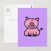 Roze pigment briefkaart (Voorkant / Achterkant)