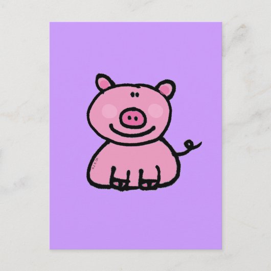 Roze pigment briefkaart (Voorkant)