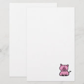Roze pigment briefpapier (Voorkant / Achterkant)