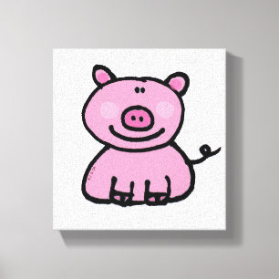roze pigment canvas afdruk