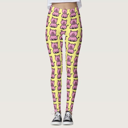 roze pigment leggings (Voorkant)