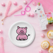 roze pigment papieren bordje (Feest)