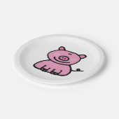 roze pigment papieren bordje (Gekanteld)