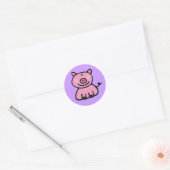 Roze pigment ronde sticker (Envelop)