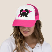 Roze pigtails trucker pet (In situ)