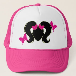 Roze pigtails trucker pet