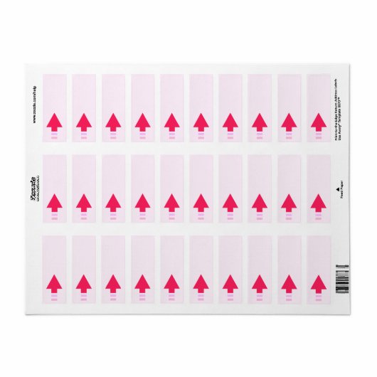 Roze pijl-omkeeradres label (Full Sheet)