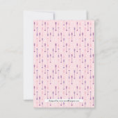 Roze pijlen - 3X5 Bachelorette partijuitnodiging Kaart (Achterkant)