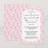 Roze Pijlen - 3x5 Bruilofts Uitnodiging (Voorkant / Achterkant)