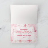 Roze Pijnbomen Foto Kerst Kaart (Binnen)