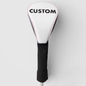 ROZE Pijp Custom Golf Driver Headcover Blanco (Voorkant)