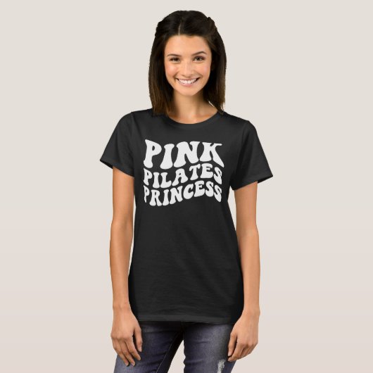 Roze Pilates Princess Aesthethetic Mind Body Yoga  T-shirt (Voorkant volledig)