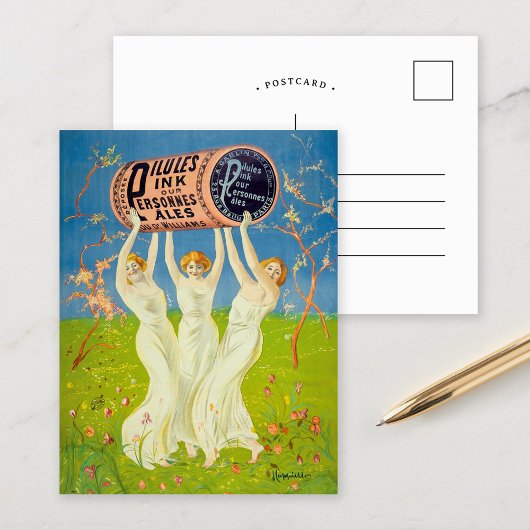 Roze pillen voor Bleke mensen | Leonetto Cappiello Briefkaart