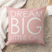 Roze Pillow Dream Big Little One Girls Nursery Kussen (Deken)