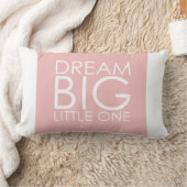 Roze Pillow Dream Big Little One Girls Nursery Kussen (Deken)