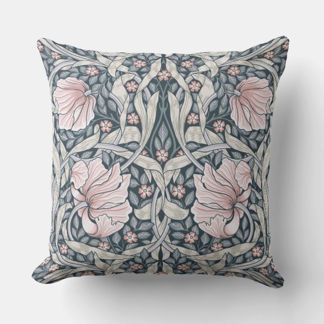 roze pimpernel, William Morris, tijdloos design Kussen (Voorkant)