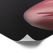 Roze Pin-Up Girl Model Portret Kantoor Vrouw Poster (Hoek)