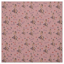 roze pin up girl patroon