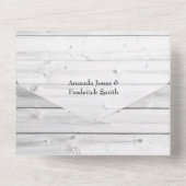  roze pinda ' s - bijtende Floral - bruiloft All In One Uitnodiging (Achterkant)