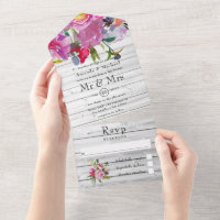 roze pinda ' s - bijtende Floral - bruiloft