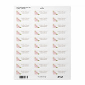 roze pinda ' s bruiloft label (Full Sheet)