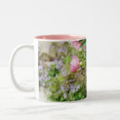 roze pinda tweekleurige koffiemok (Links)