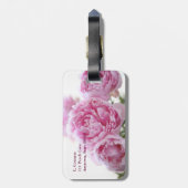 Roze pinda's bagagelabel (Achterkant verticaal)