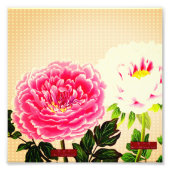 Roze pinda's,  bloem foto afdruk (Voorkant)