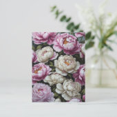 Roze pinda's briefkaart (Staand voorkant)