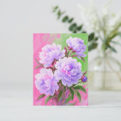 Roze pinda's briefkaart (Staand voorkant)