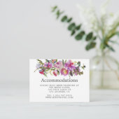 roze pinda's bruiloft informatiekaartje (Staand voorkant)