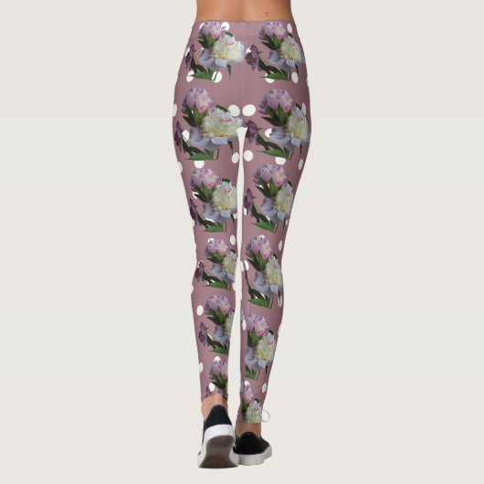 Roze pinda's Elegant Custom Leggings (Achterkant)