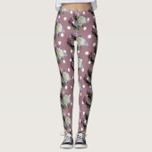Roze pinda's Elegant Custom Leggings (Voorkant)
