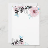 Roze pinda's en blauwe vlinder kaart (Voorkant)